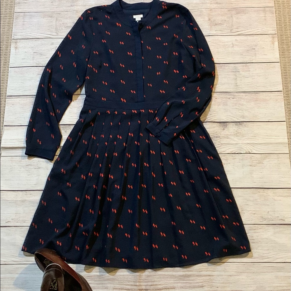 Jcrew pleated shirt dress